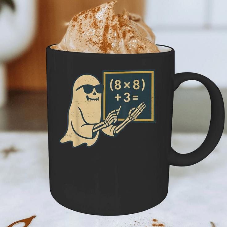 67 Teacher Halloween Skeleton Ghost Six Seven Meme Math Graphic Print Coffee Mug, novelty gifts, funny gifts