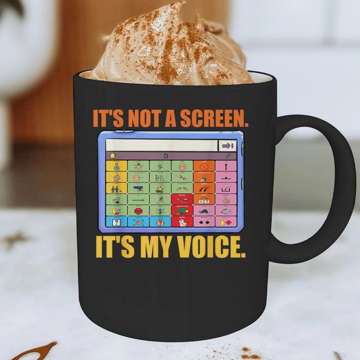 AAC Awareness AAC Teacher It's Not A Screen It's My Voice Men Women Graphic Print Coffee Mug, novelty gifts, funny gifts