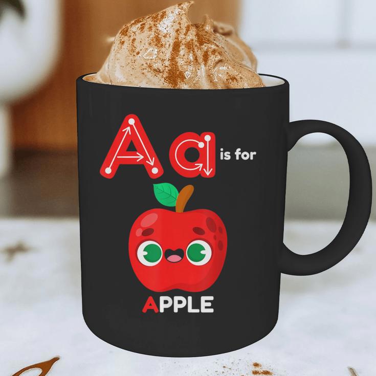 A Is For Apple Pre-K Kindergarten Teacher Student Graphic Print Coffee Mug, novelty gifts, funny gifts