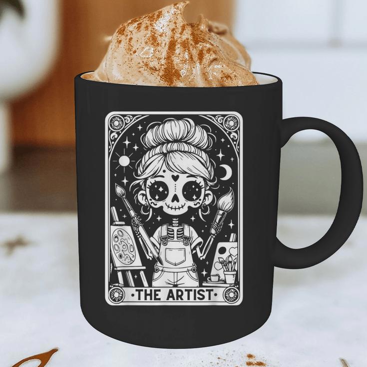 Artist Tarot Card Skeleton Painter Art Teacher Witchy Graphic Print Coffee Mug, novelty gifts, funny gifts Artist Tarot Card Skeleton Painter Art Teacher Witchy Graphic Print Coffee Mug, novelty gifts, funny gifts
