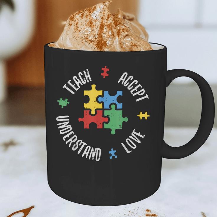 Autism Awareness Teacher Shirt Teach Accept Understand Love Graphic Print Coffee Mug, novelty gifts, funny gifts
