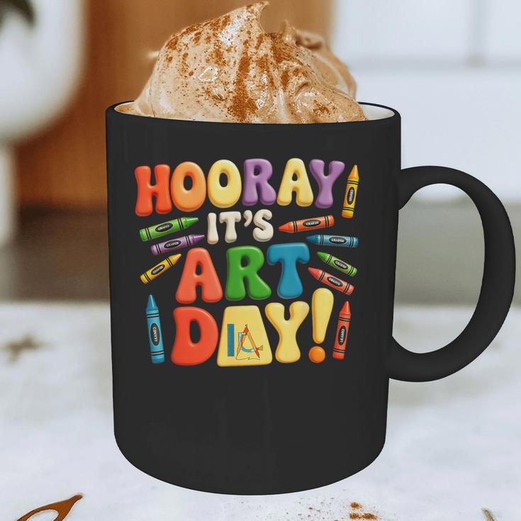 Back To School Hooray It's Art Day Art Teacher Artist Graphic Print Coffee Mug, novelty gifts, funny gifts Back To School Hooray It's Art Day Art Teacher Artist Graphic Print Coffee Mug, novelty gifts, funny gifts