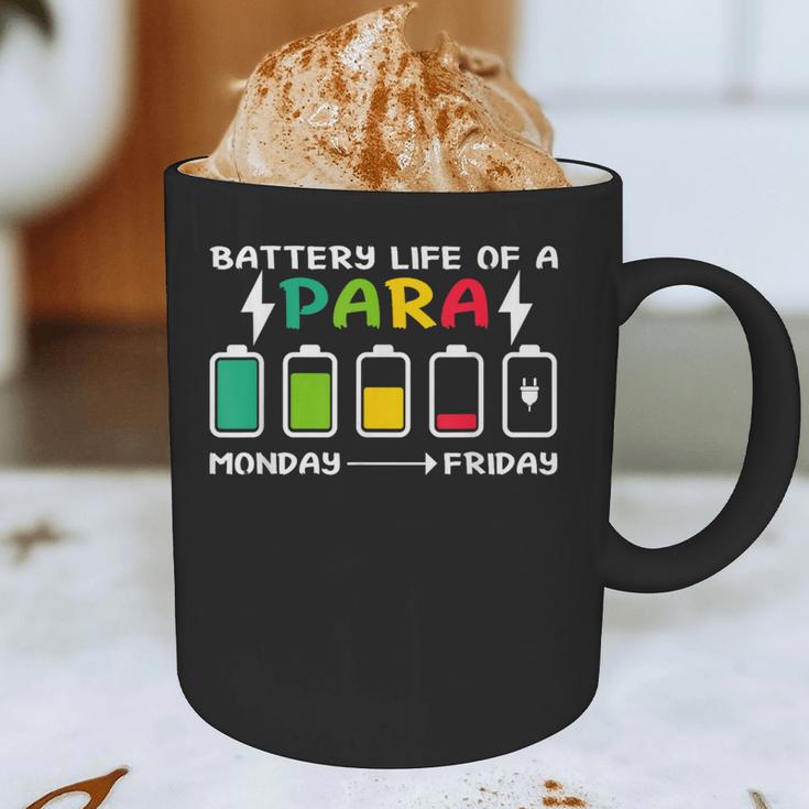 Battery Life Of a Paraprofessional Para Teacher Life Graphic Print Coffee Mug, novelty gifts, funny gifts