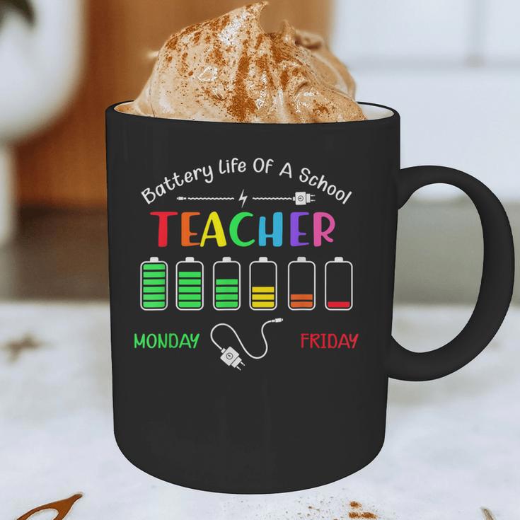 Battery Life Of A School Teacher Monday To Friday For Men Women Graphic Print Coffee Mug, novelty gifts, funny gifts Battery Life Of A School Teacher Monday To Friday For Men Women Graphic Print Coffee Mug, novelty gifts, funny gifts