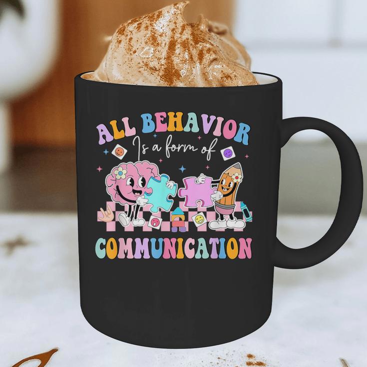 All Behavior Is A Form Of Communication SPED Teacher Autism Graphic Print Coffee Mug, novelty gifts, funny gifts