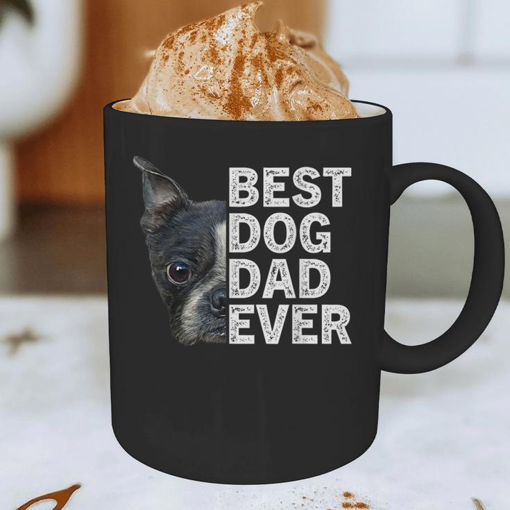 Best Dog Dad Ever Boston Terrier Dog Lover For Dad Men Women Girls Kids Graphic Print Coffee Mug, novelty gifts, funny gifts