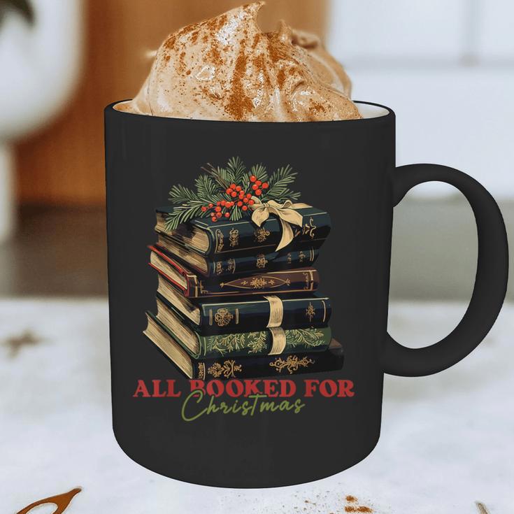 All Booked For Christmas Christmas Book Tree For Teacher For Men Women Kids Graphic Print Coffee Mug, novelty gifts, funny gifts