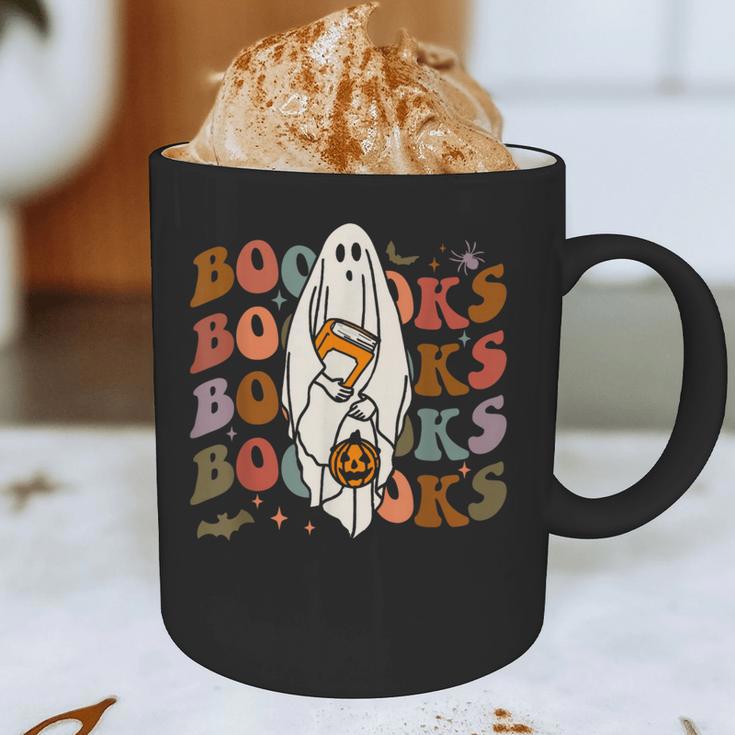 Booooks Ghost Halloween Groovy Vintage Teacher Book Reading Graphic Print Coffee Mug, novelty gifts, funny gifts Booooks Ghost Halloween Groovy Vintage Teacher Book Reading Graphic Print Coffee Mug, novelty gifts, funny gifts
