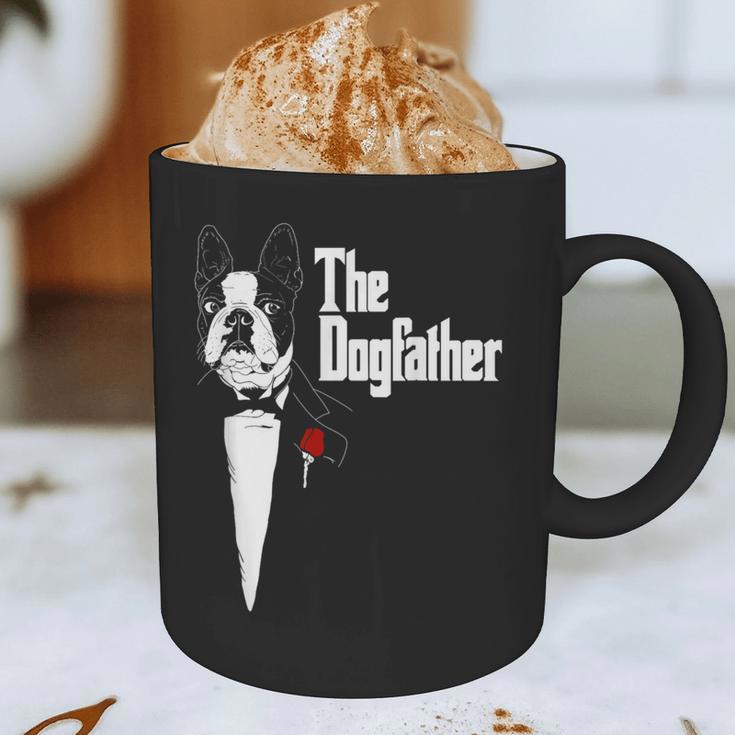 Boston Terrier Dad The DogFather Shirt Boston Terrier Graphic Print Coffee Mug, novelty gifts, funny gifts
