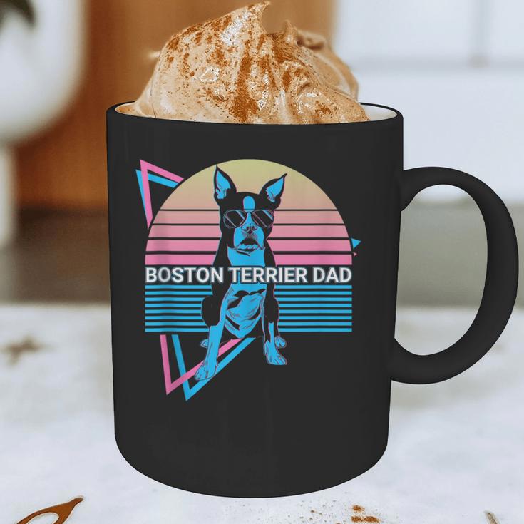 Boston Terrier Dad Retro Graphic Print Coffee Mug, novelty gifts, funny gifts