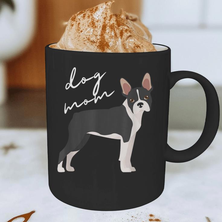 Boston Terrier Dog Mom Woman Women Graphic Print Coffee Mug, novelty gifts, funny gifts