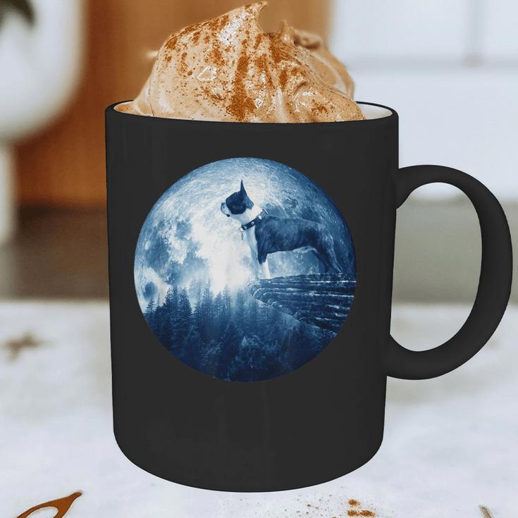 Boston Terrier Dog Moon Dog Mom Dad Women Men Dog Lovers Graphic Print Coffee Mug, novelty gifts, funny gifts