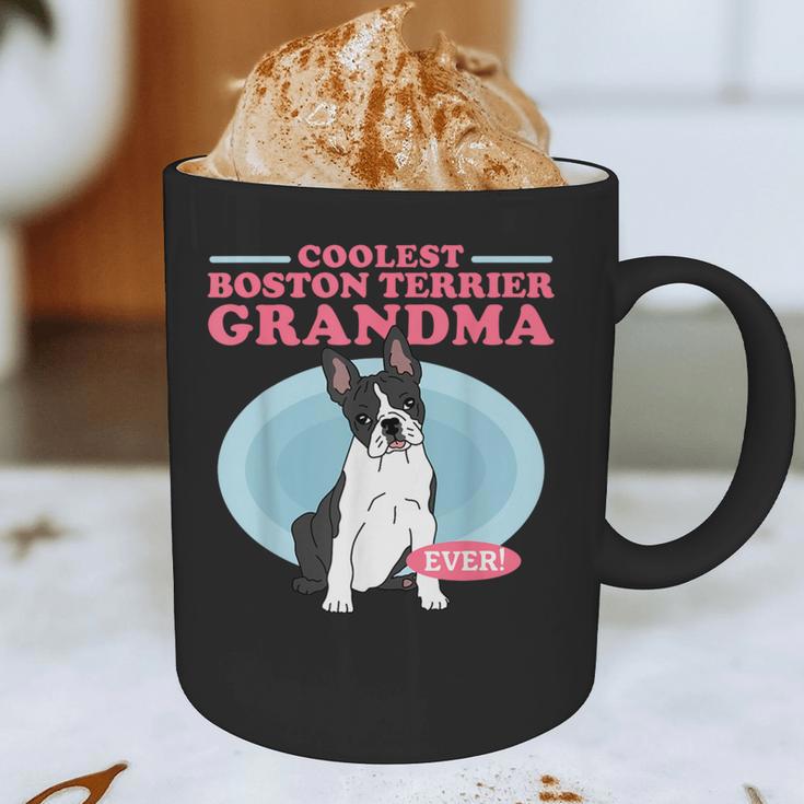Boston Terrier Grandma Bostie Dog Owner Boston Terrier Men Women Graphic Print Coffee Mug, novelty gifts, funny gifts