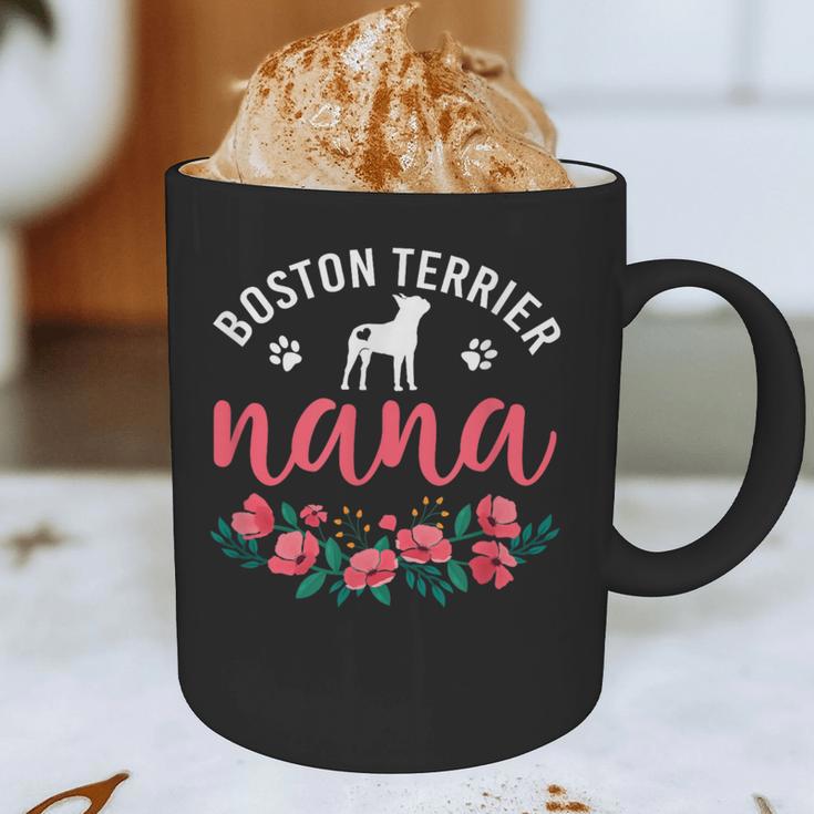 Boston Terrier Grandma Nana Dog Lover Christmas Graphic Print Coffee Mug, novelty gifts, funny gifts