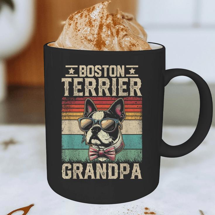 Boston Terrier Grandpa Dog Lover Father's Day Graphic Print Coffee Mug, novelty gifts, funny gifts