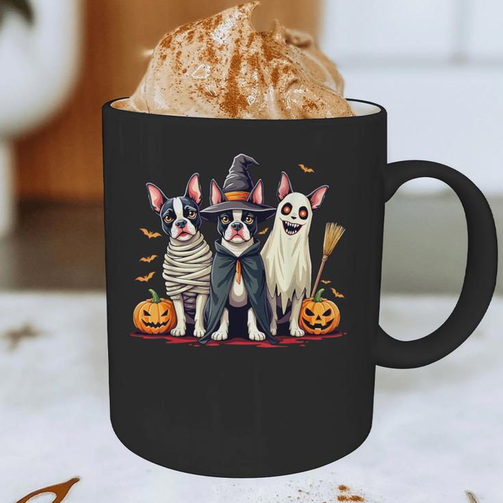 Boston Terrier Halloween Costume Mummy Witch Ghost Dog Lover For Men Women Kids Graphic Print Coffee Mug, novelty gifts, funny gifts