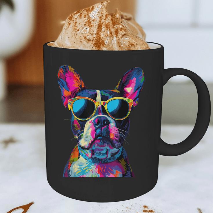 Boston Terrier Lovers Pop Art Boston Terrier Graphic Print Coffee Mug, novelty gifts, funny gifts