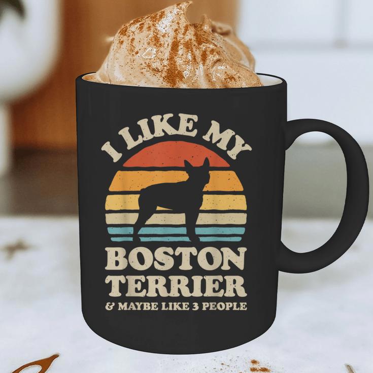 I Like My Boston Terrier And Maybe Like 3 People Dog Lover Graphic Print Coffee Mug, novelty gifts, funny gifts