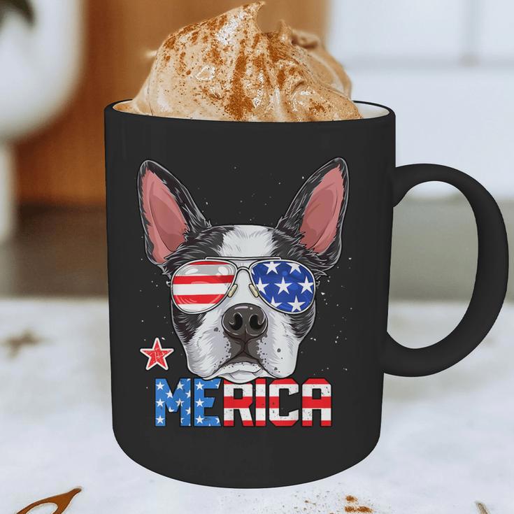 Boston Terrier Merica 4th Of July T Shirt Men Boys Dog Puppy Graphic Print Coffee Mug, novelty gifts, funny gifts