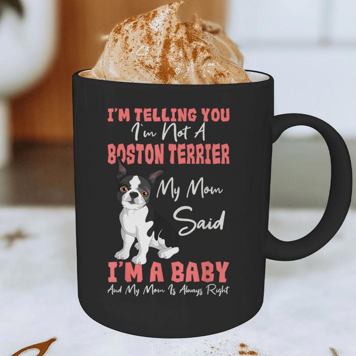 Boston Terrier Mom American Gentleman Dog Lover Mother's Day Graphic Print Coffee Mug, novelty gifts, funny gifts