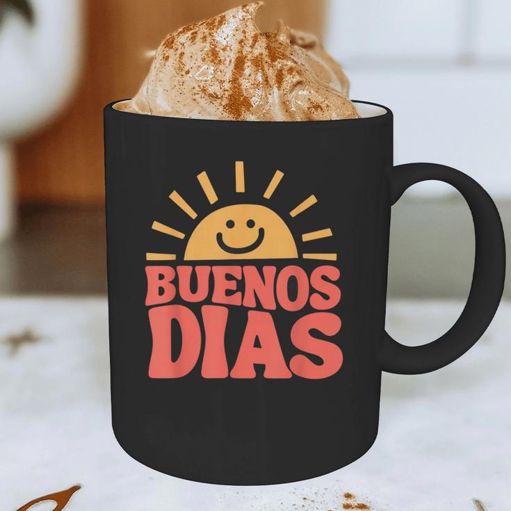 Buenos Dias Spanish Teacher Appreciation Back To School Graphic Print Coffee Mug, novelty gifts, funny gifts