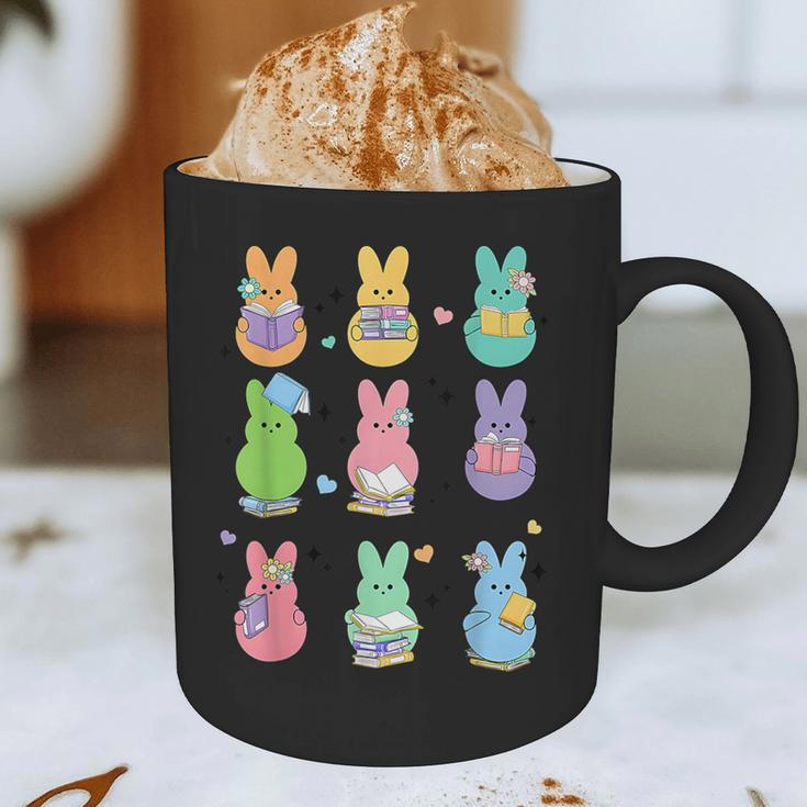 Bunny Reading Books Easter Day Librarian Teacher Book Graphic Print Coffee Mug, novelty gifts, funny gifts