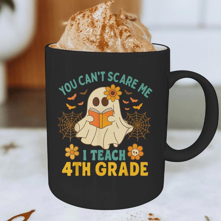 You Can't Scare Me I Teach 4th Grade Halloween Teacher Ghost Graphic Print Coffee Mug, novelty gifts, funny gifts