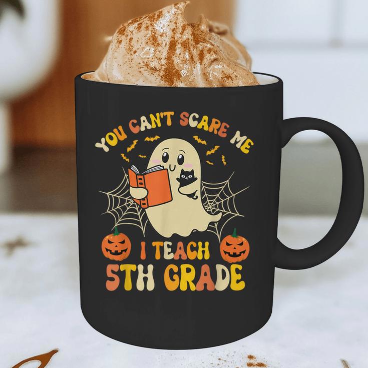 You Can't Scare Me I Teach 5th Grade Teacher Halloween Ghost Graphic Print Coffee Mug, novelty gifts, funny gifts