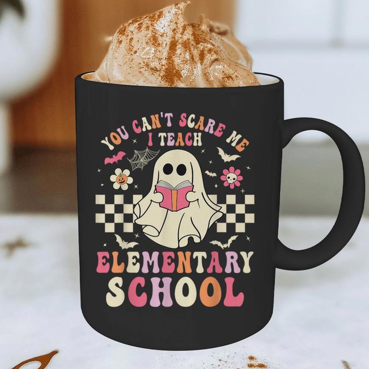 You Can't Scare Me I Teach Elementary School Teacher Spooky Graphic Print Coffee Mug, novelty gifts, funny gifts