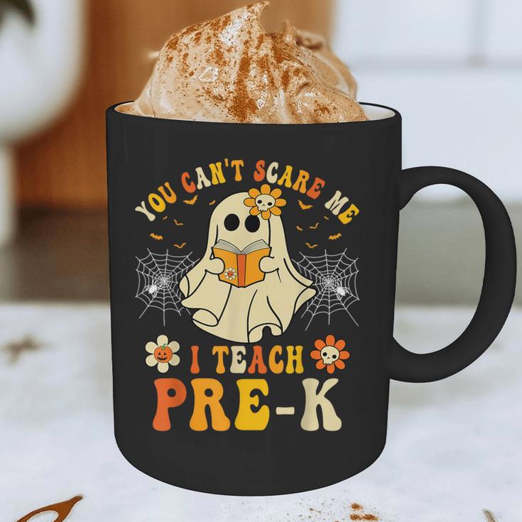 You Can't Scare Me I Teach Pre-K Halloween Teacher Ghost Graphic Print Coffee Mug, novelty gifts, funny gifts