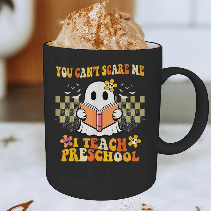 You Can't Scare Me I Teach Preschool Ghost Halloween Teacher Graphic Print Coffee Mug, novelty gifts, funny gifts