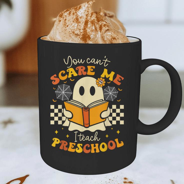 You Can't Scare Me I Teach Preschool Teacher Halloween Ghost Graphic Print Coffee Mug, novelty gifts, funny gifts
