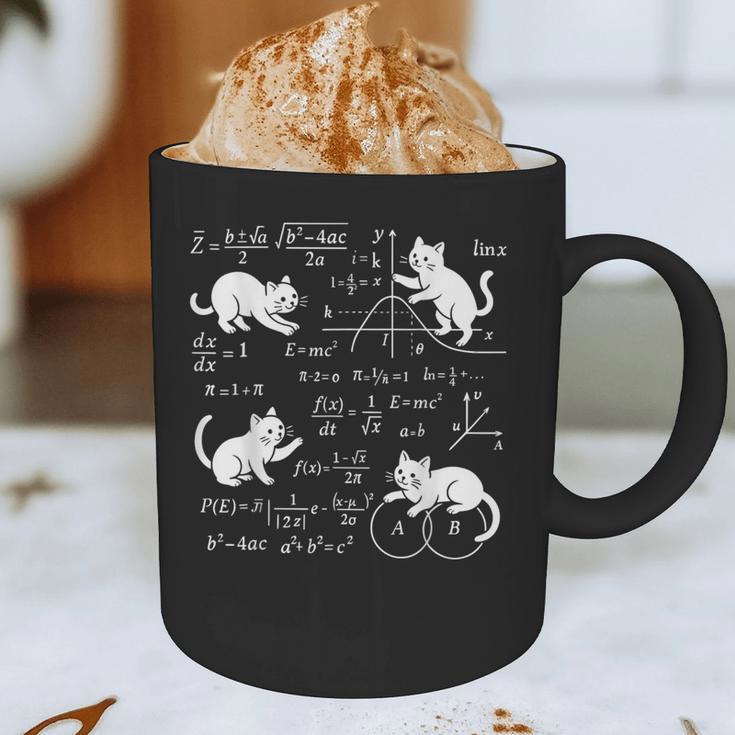 Cats And Math Lover Cat Lover Science Teacher Student Graphic Print Coffee Mug, novelty gifts, funny gifts