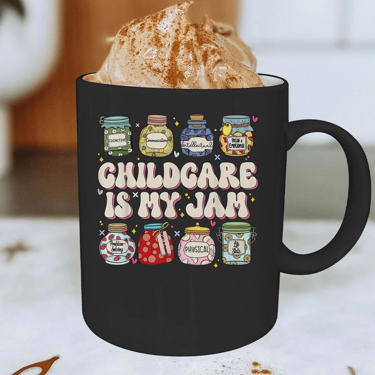 Childcare Is My Jam Child Care Teacher School Psychologist Graphic Print Coffee Mug, novelty gifts, funny gifts