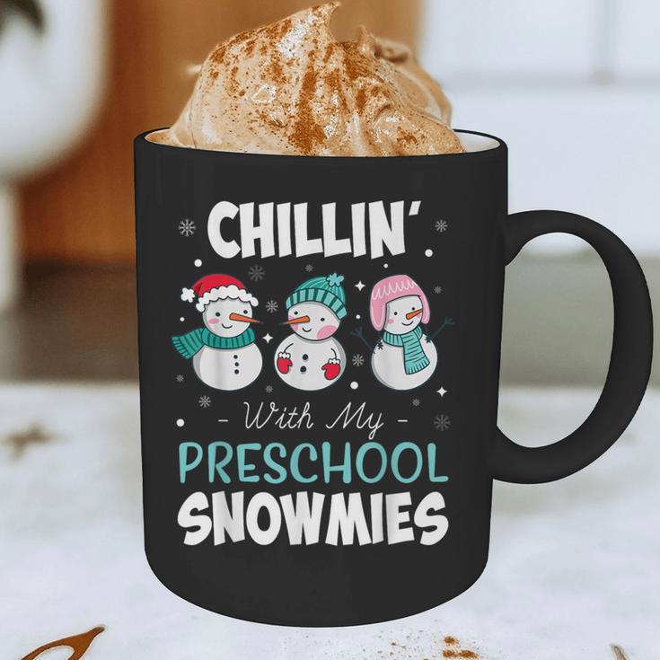 Chillin' With My Preschool Snowmies Teacher Christmas Men Women Kids Graphic Print Coffee Mug, novelty gifts, funny gifts Chillin' With My Preschool Snowmies Teacher Christmas Men Women Kids Graphic Print Coffee Mug, novelty gifts, funny gifts