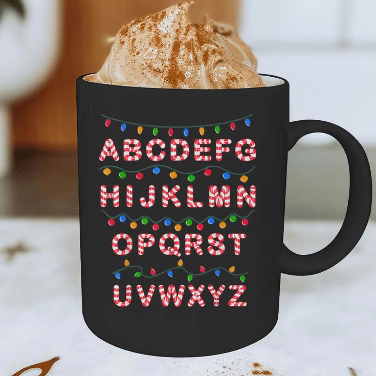 Christmas Alphabet Candy Cane Teachers Students Candy Cane For Men Women Kids Graphic Print Coffee Mug, novelty gifts, funny gifts Christmas Alphabet Candy Cane Teachers Students Candy Cane For Men Women Kids Graphic Print Coffee Mug, novelty gifts, funny gifts