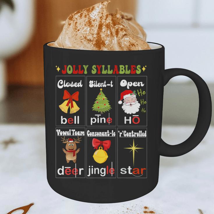 Christmas Reading Teacher Syllable Types Reading Teacher Graphic Print Coffee Mug, novelty gifts, funny gifts