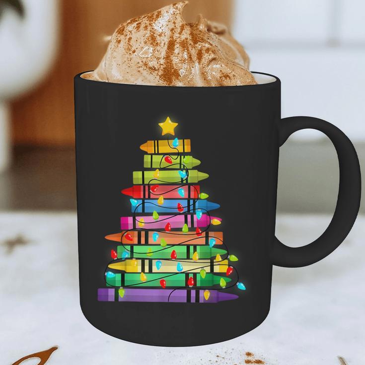 Christmas Tree Made Of Crayons School Teacher Life Student Graphic Print Coffee Mug, novelty gifts, funny gifts Christmas Tree Made Of Crayons School Teacher Life Student Graphic Print Coffee Mug, novelty gifts, funny gifts