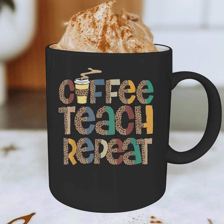 Coffee Teach Repeat Leopard Print Back To School Teachers Graphic Print Coffee Mug, novelty gifts, funny gifts Coffee Teach Repeat Leopard Print Back To School Teachers Graphic Print Coffee Mug, novelty gifts, funny gifts