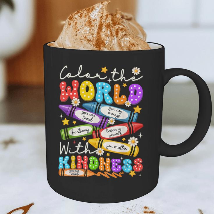 Color The World With Kindness Crayon Positivity Teacher Graphic Print Coffee Mug, novelty gifts, funny gifts Color The World With Kindness Crayon Positivity Teacher Graphic Print Coffee Mug, novelty gifts, funny gifts