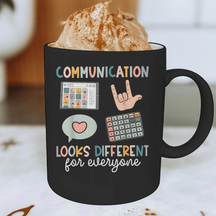 Communication Looks Different For Everyone SPED Teacher ASD Graphic Print Coffee Mug, novelty gifts, funny gifts Communication Looks Different For Everyone SPED Teacher ASD Graphic Print Coffee Mug, novelty gifts, funny gifts