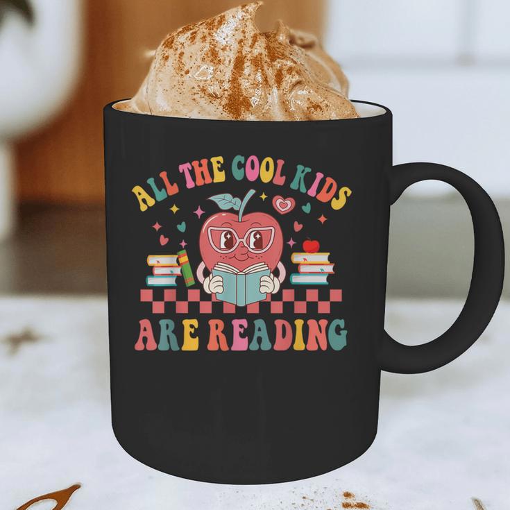 All The Cool Kids Are Reading Book Reading Teacher School Graphic Print Coffee Mug, novelty gifts, funny gifts