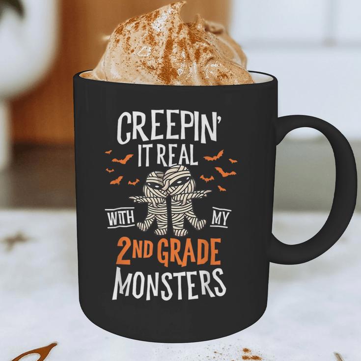 Creepin It Real With My 2nd Grade Monsters Halloween Teacher For Men Women Kids Graphic Print Coffee Mug, novelty gifts, funny gifts Creepin It Real With My 2nd Grade Monsters Halloween Teacher For Men Women Kids Graphic Print Coffee Mug, novelty gifts, funny gifts