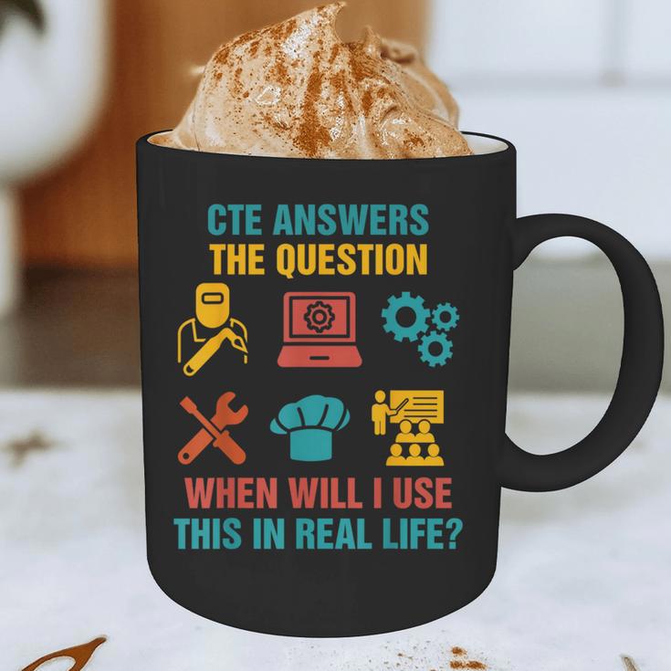 CTE Teacher CTE Crew When Will I Use This In Real Life Graphic Print Coffee Mug, novelty gifts, funny gifts