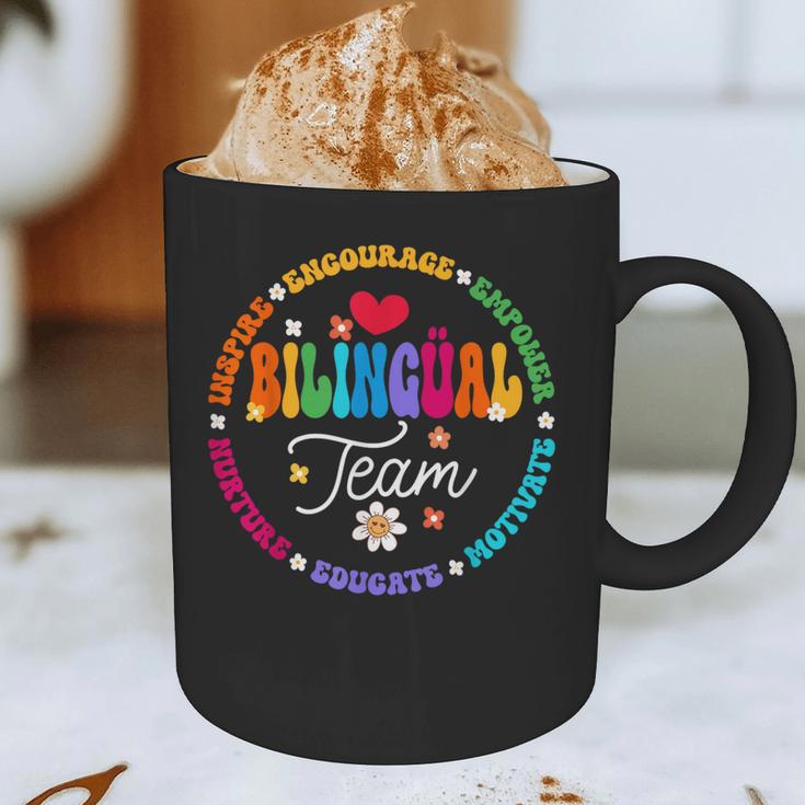 Cultivando Bilingues Dual Language Bilingual Team Teacher Graphic Print Coffee Mug, novelty gifts, funny gifts