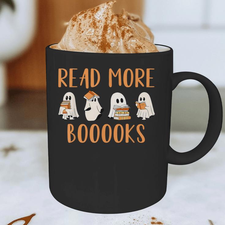 Cute Booooks Ghost Read More Books Teacher Halloween Graphic Print Coffee Mug, novelty gifts, funny gifts