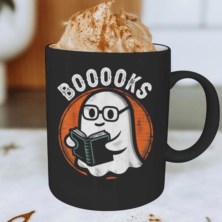 Cute Ghost Book Reading Books Lover Retro Halloween Teacher Graphic Print Coffee Mug, novelty gifts, funny gifts
