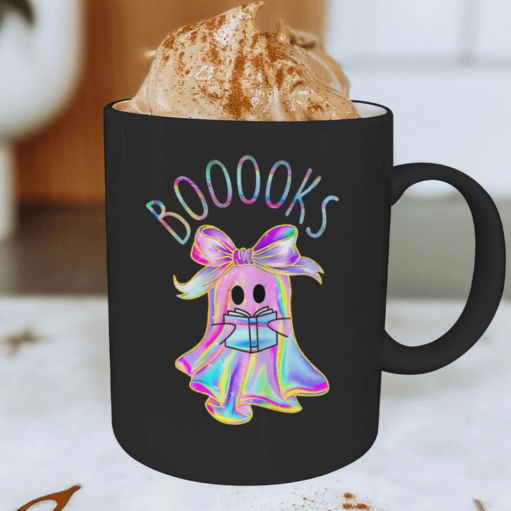 Cute Ghost Book Reading Halloween Teacher Top Girls Women Graphic Print Coffee Mug, novelty gifts, funny gifts