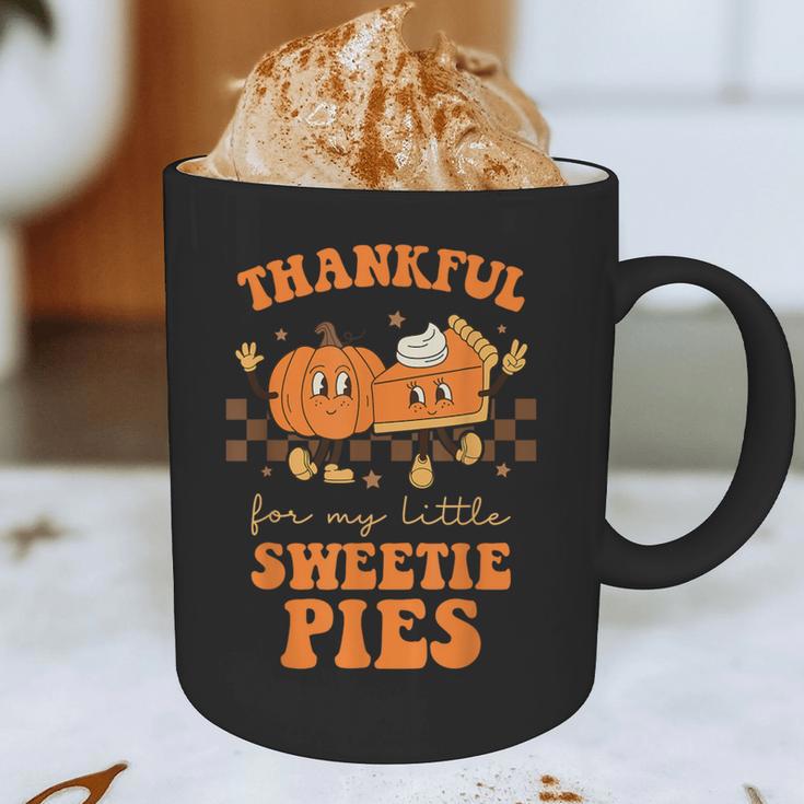 Cute Thanksgiving Teacher Thankful For My Sweetie Pies Mom Graphic Print Coffee Mug, novelty gifts, funny gifts