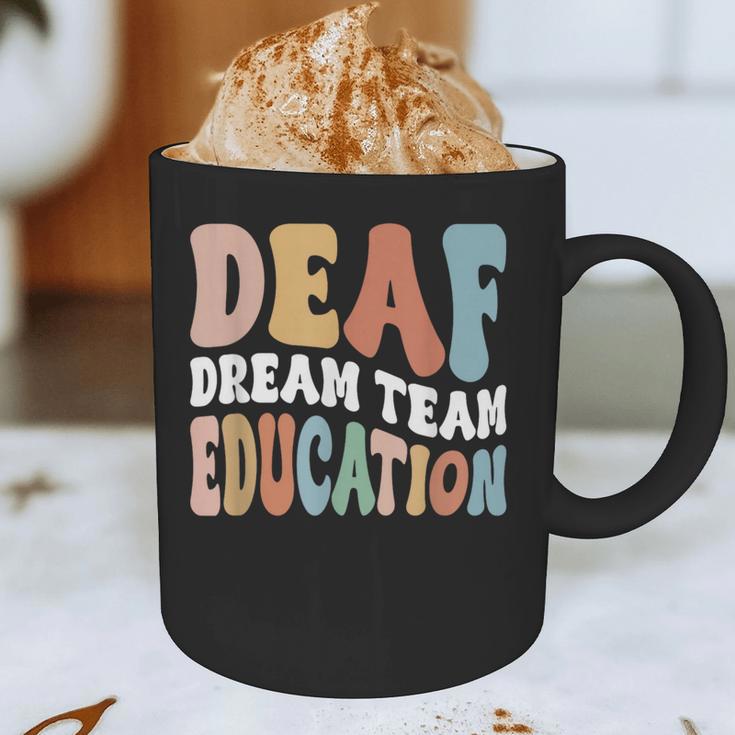 Deaf Dream Team Education Deaf Education Teacher Graphic Print Coffee Mug, novelty gifts, funny gifts Deaf Dream Team Education Deaf Education Teacher Graphic Print Coffee Mug, novelty gifts, funny gifts